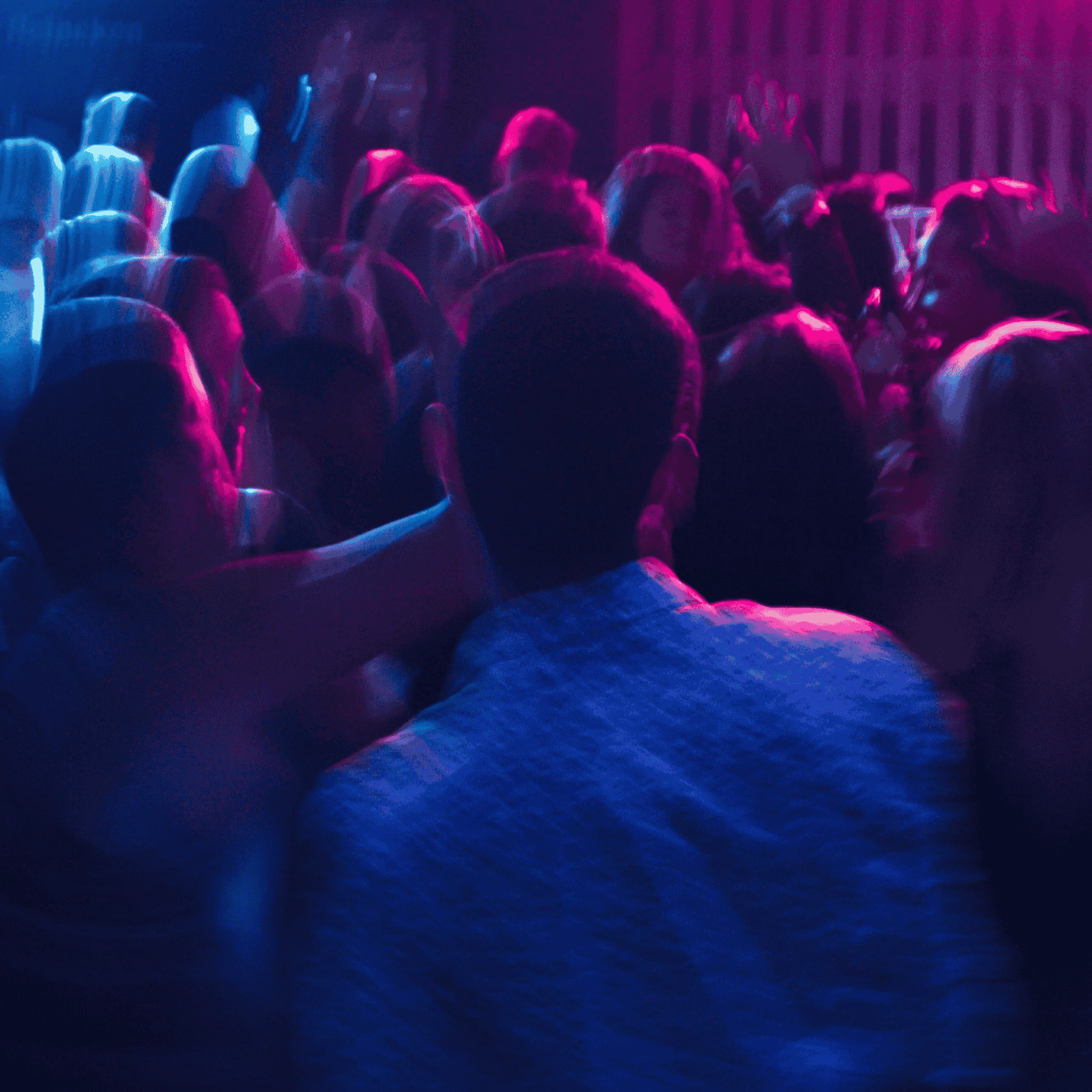 Blurred image of people in nightclub