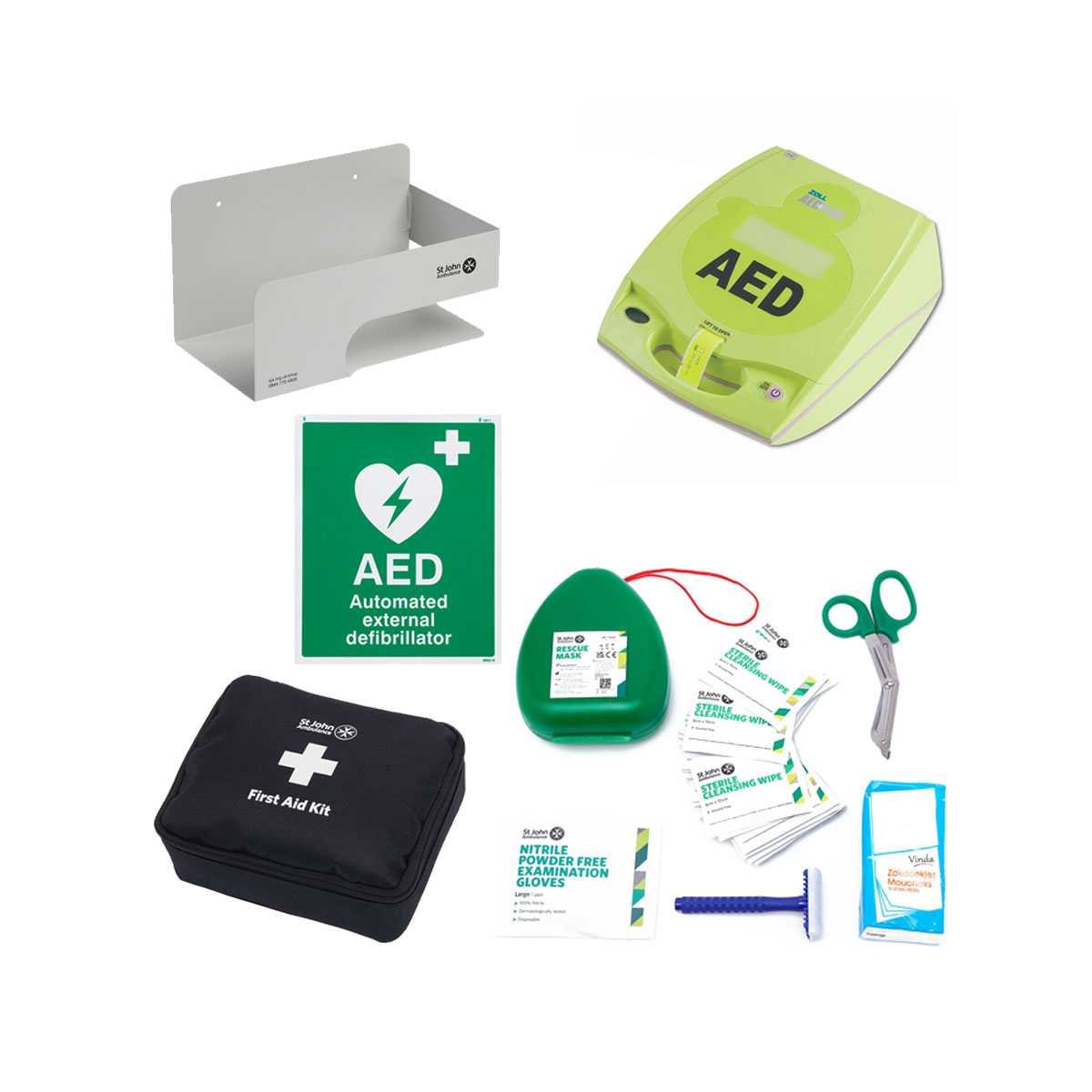 ZOLL AED Plus Fully Automatic Defibrillator Bundle.