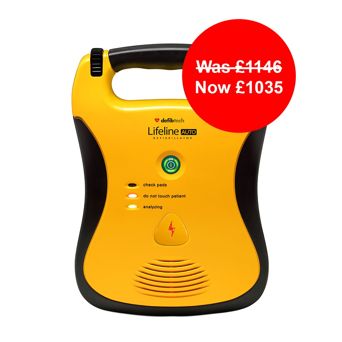 Defibtech Lifeline AED Fully Automatic Defibrillator with 5 Year Battery Pack