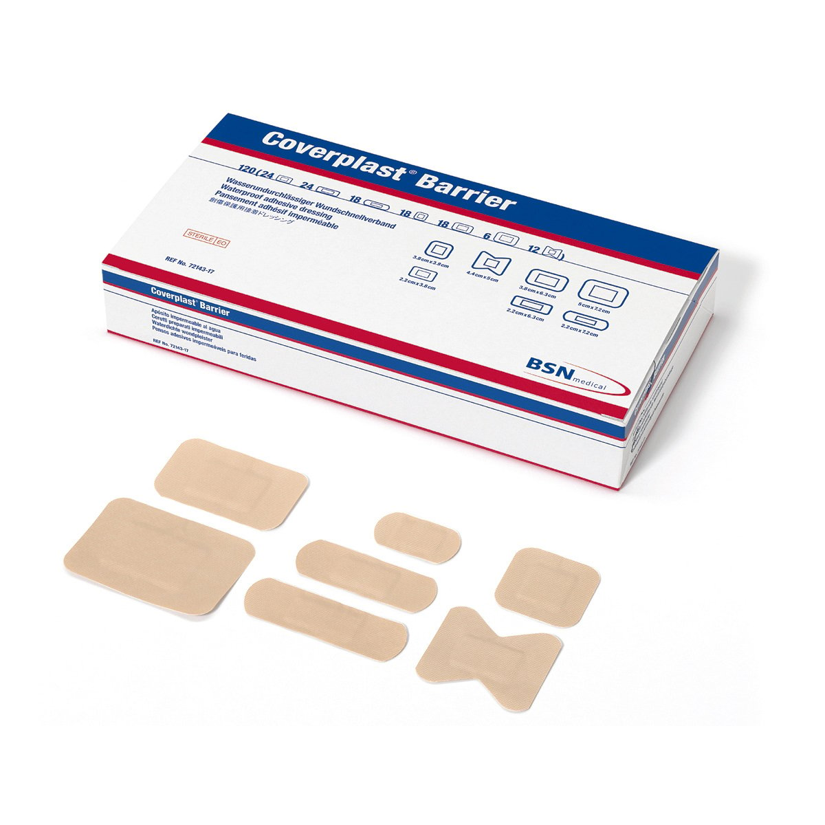 Pack of 120 Assorted Sizes Coverplast® Barrier Plasters | St John Ambulance