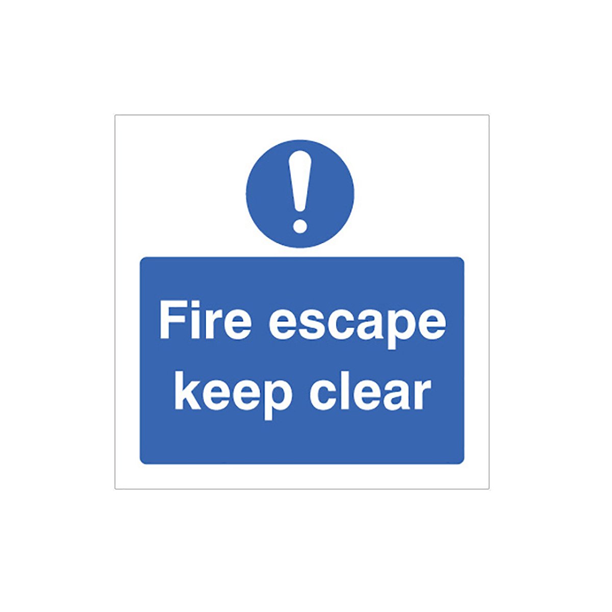 Fire Escape Keep Clear Sign | St John Ambulance